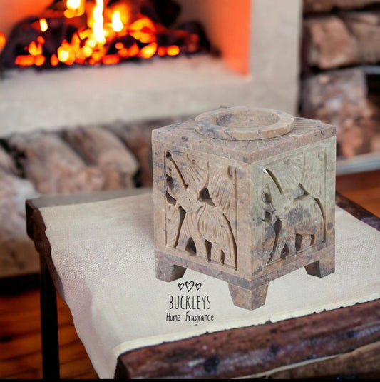 Carved Elephant Soapstone - Wax Warmer