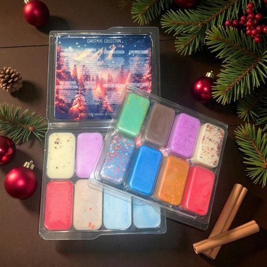 Christmas Clamshell Waxmelt Collection - Highly Scented & Long Lasting - Made With 100% Rapeseed & Coconut Wax
