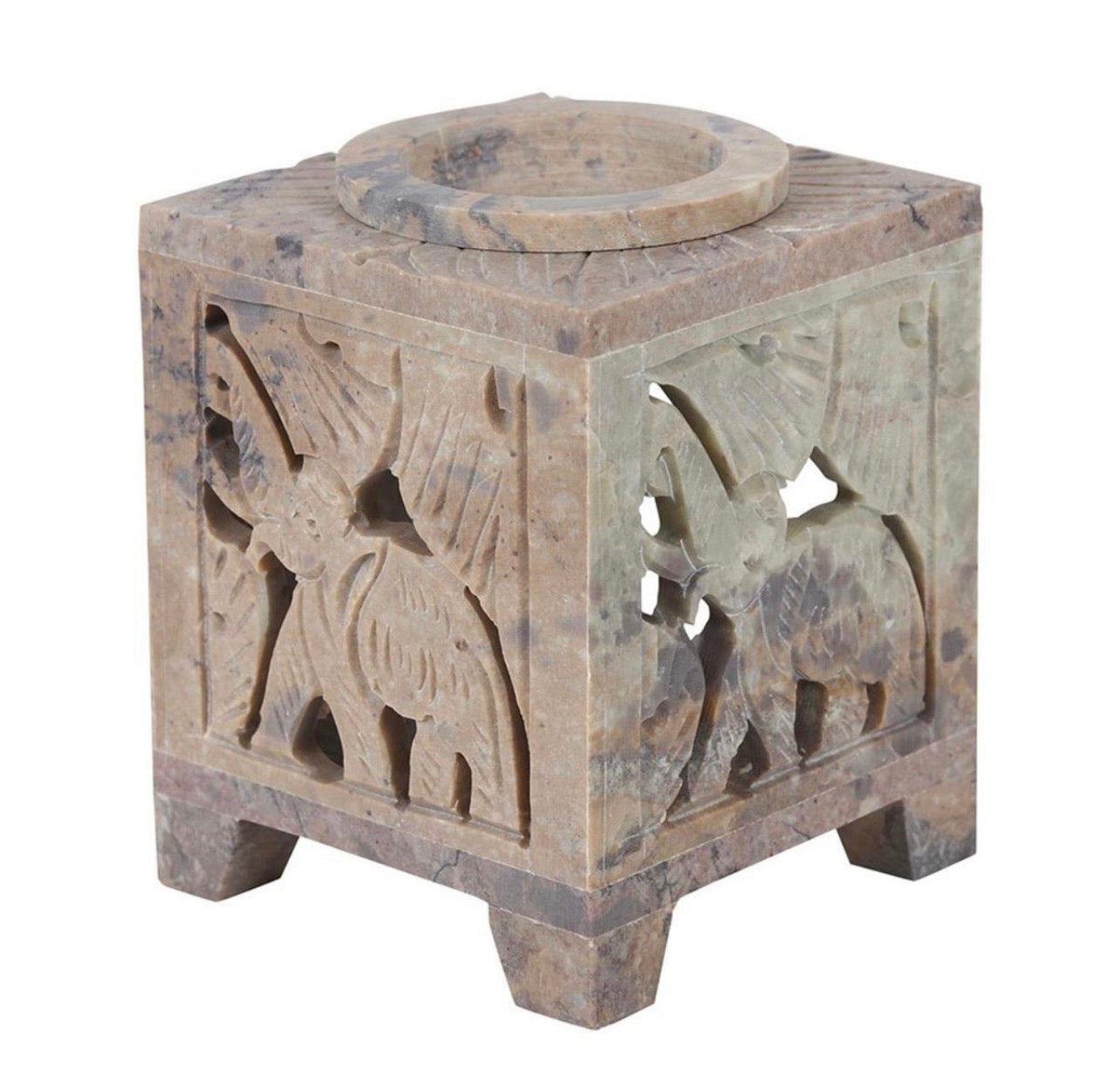 Carved Elephant Soapstone - Wax Warmer