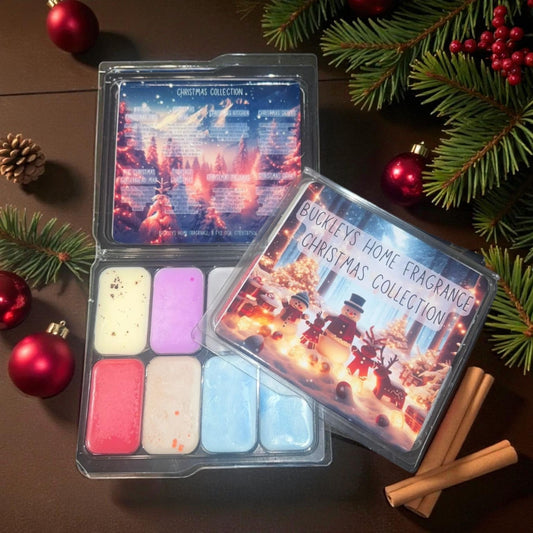 Christmas Clamshell Waxmelt Collection - Highly Scented & Long Lasting - Made With 100% Rapeseed & Coconut Wax